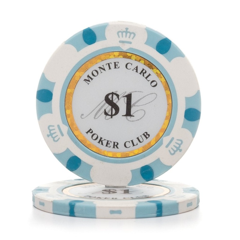 Monte Carlo 12.5G 3 Tone Holographic Poker Chips (25/Pkg) $1.00