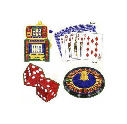 Casino Party Assorted Cutouts 18 Inch (Pkg. 4)