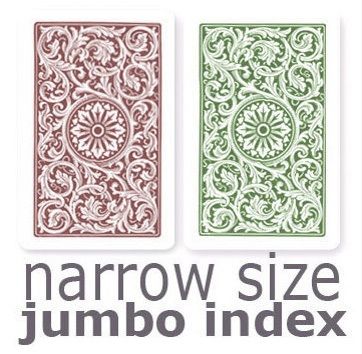 Copag 1546 Green & Burgundy Narrow - Jumbo Index Playing Cards