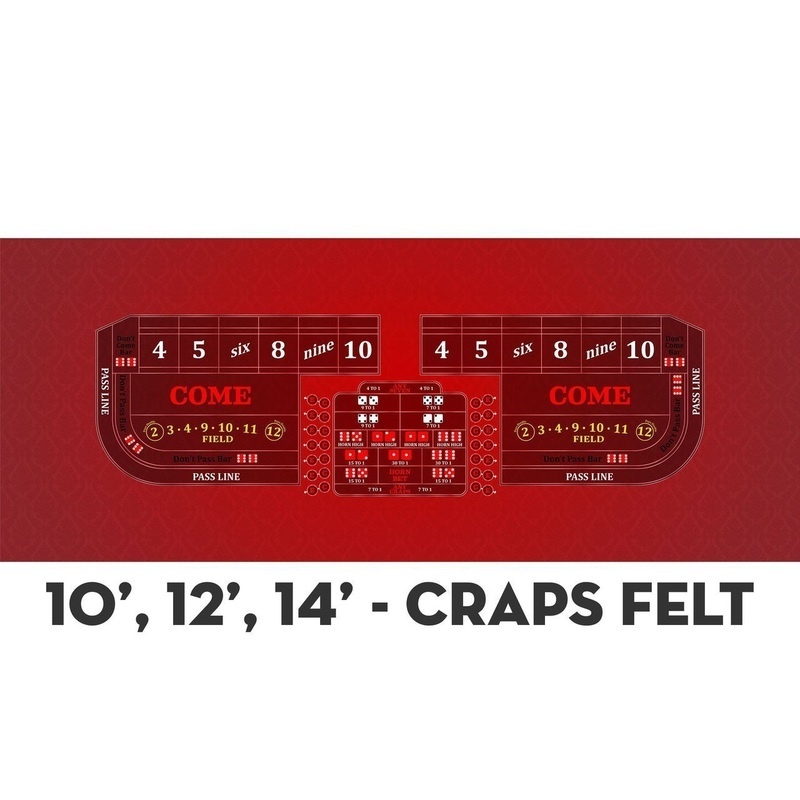 Classic Craps Layout - Red
