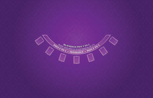 Classic Blackjack Layout - Purple