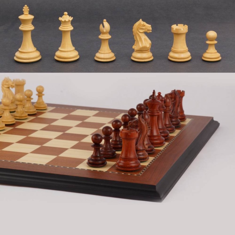 23" Mark Of Westminster Padouk Imperator Presidential Staunton Chess Set