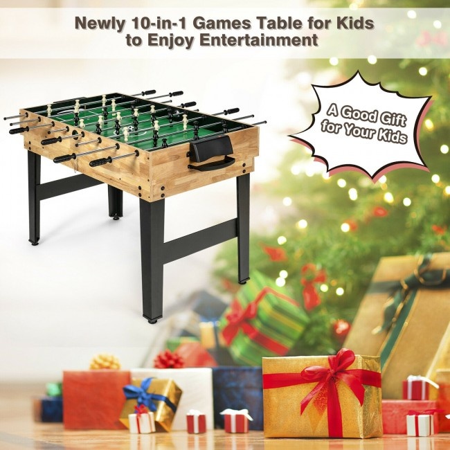 10-In-1 Multi Combo Game Table Set For Home