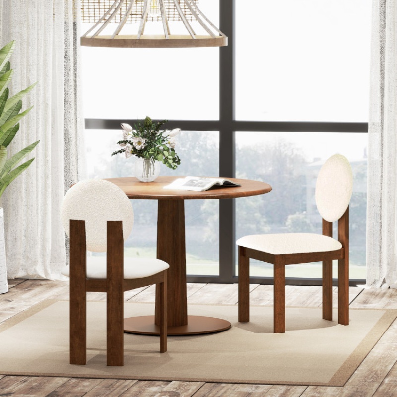 Sherpa Dining Chairs Set of 2 - White