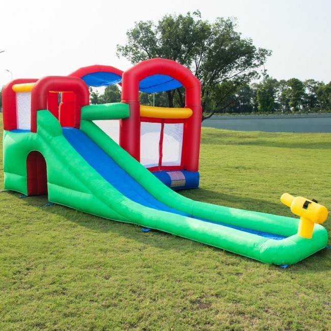 costway inflatable moonwalk slide bounce house with storage bag