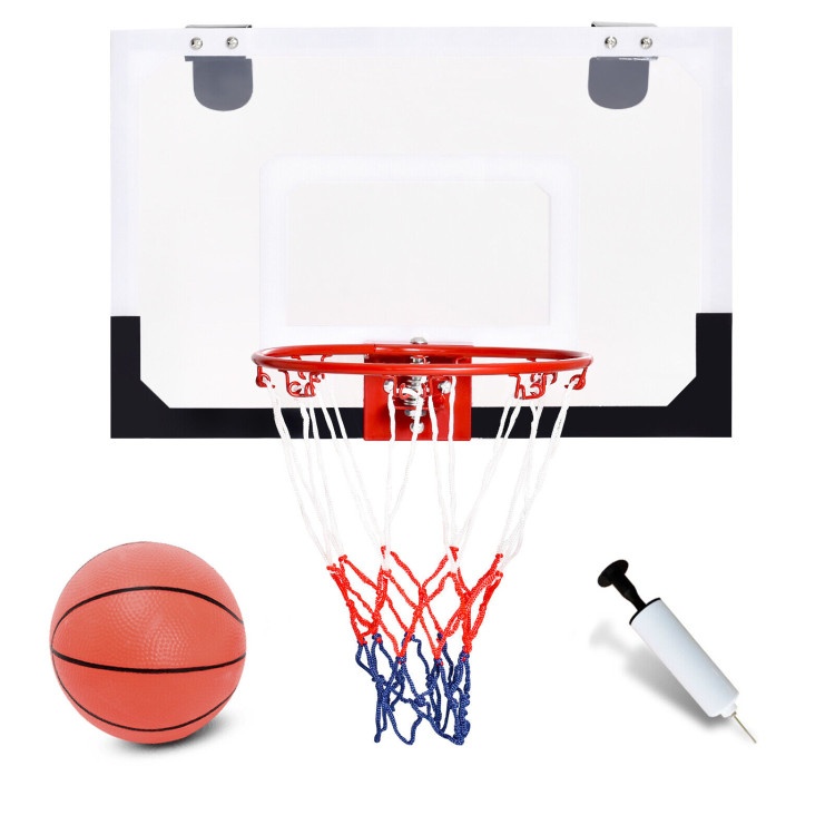 Over-The-Door Mini Basketball Hoop Includes Basketball And 2 Nets