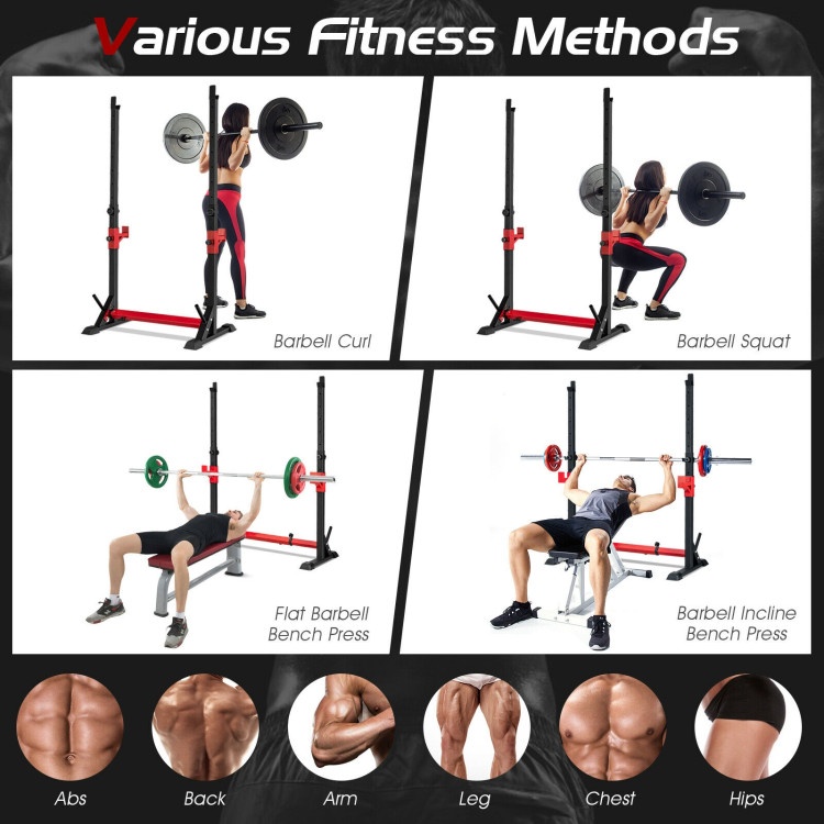 Adjustable Squat Rack Stand For Home Gym Fitness