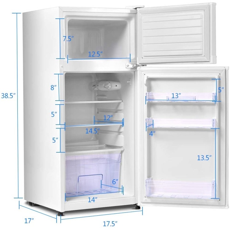2 Doors Cold-Rolled Sheet Compact Refrigerator