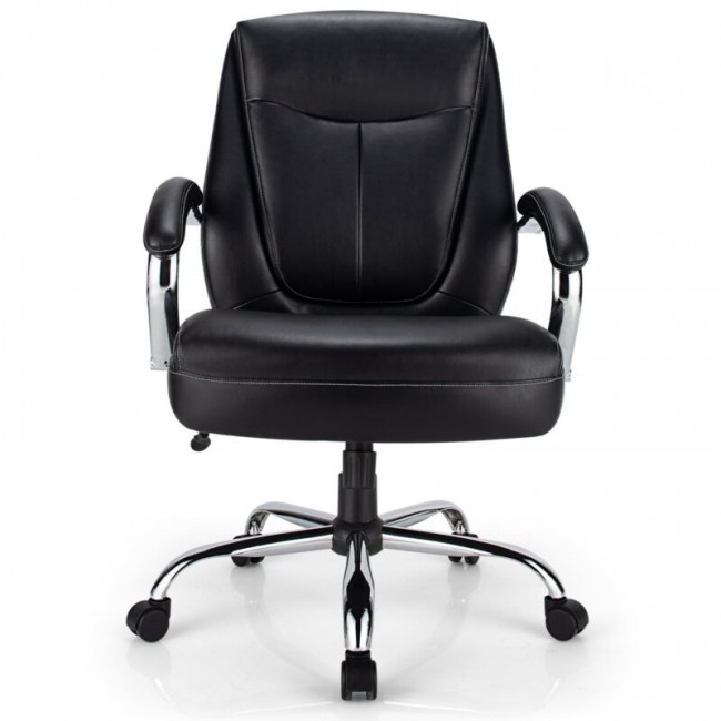 500 Pounds High Back Adjustable Leather Office Chair