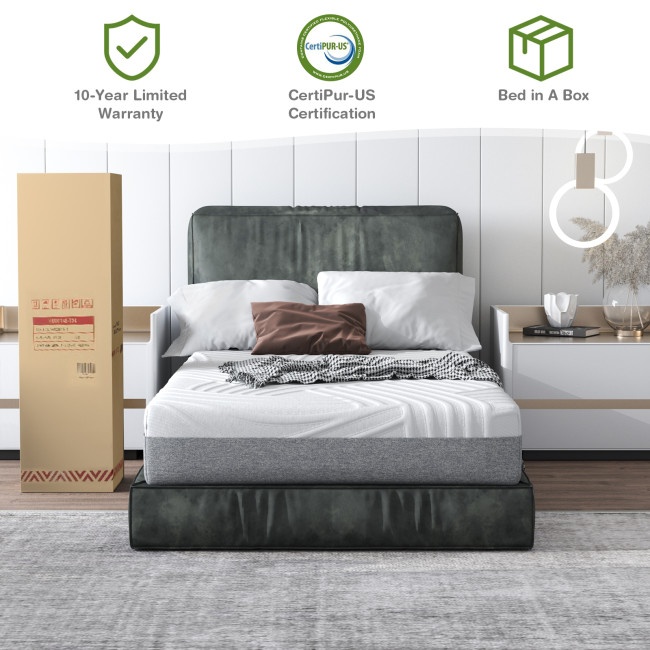 Twin Xl Bed Mattress Gel Memory Foam Convoluted Foam For Adjustable Bed