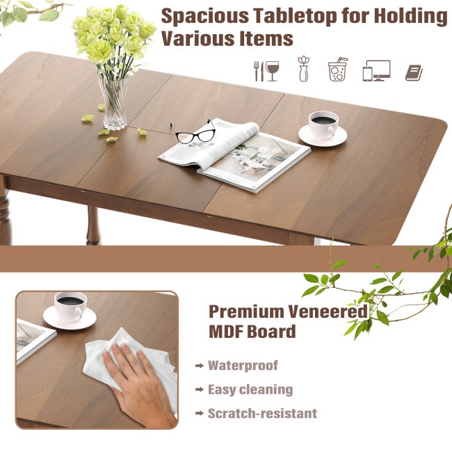 Rectangle Extension Dining Table With Hardwood Structure