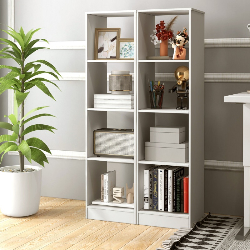 5 Tiers 4-Cube Narrow Bookshelf