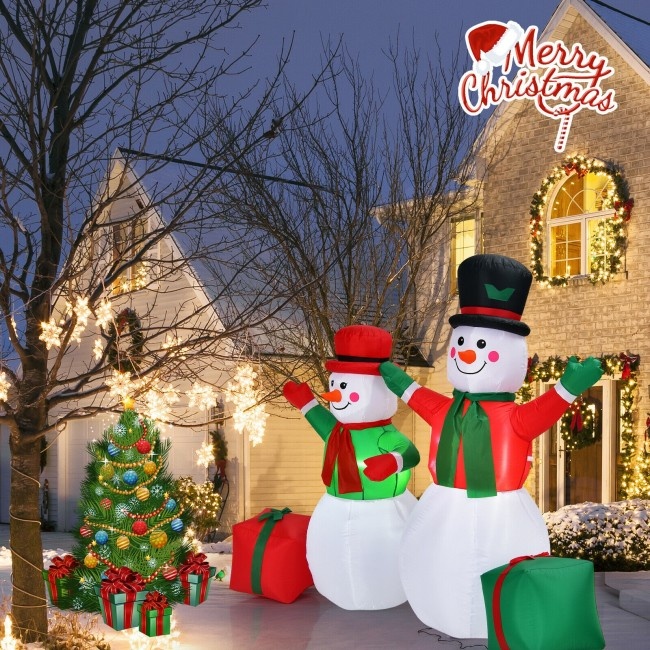6 Feet Christmas Inflatable Snowmen Blow Up Christmas Decoration