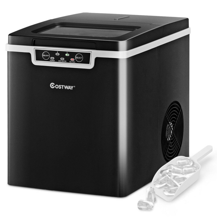 26Lbs/24H Portable Ice Maker Machine With Scoop And Basket