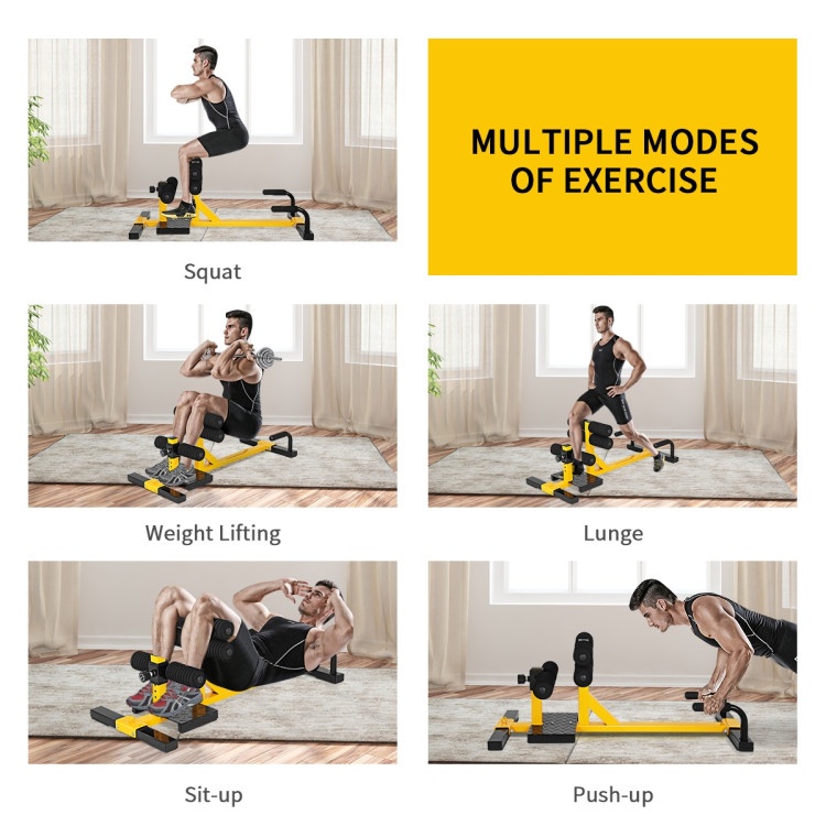 3-In-1 Sissy Squat Ab Workout Home Gym Sit-Up Machine