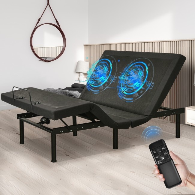 Adjustable Electric Bed Frame With Massage Remote Control