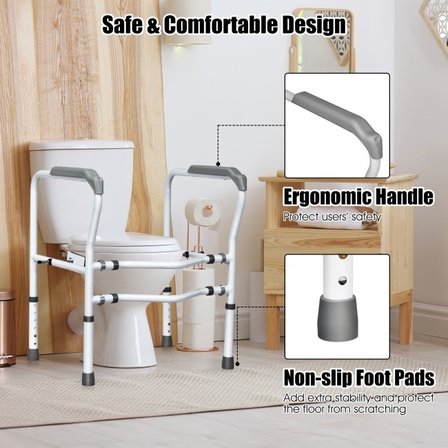 Steel Safety Toilet Rail With Created Fixable Clamp