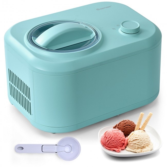 1.1 Qt Ice Cream Maker Automatic Frozen Dessert Machine With Spoon