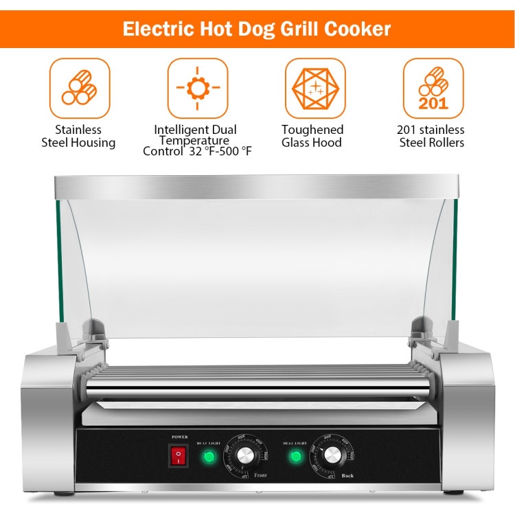 18 Hot Dog 7 Roller Grill Commercial Cooker