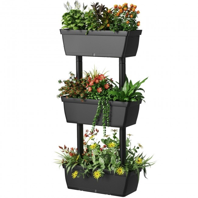 3-Tier Freestanding Vertical Plant Stand For Gardening And Planting Use