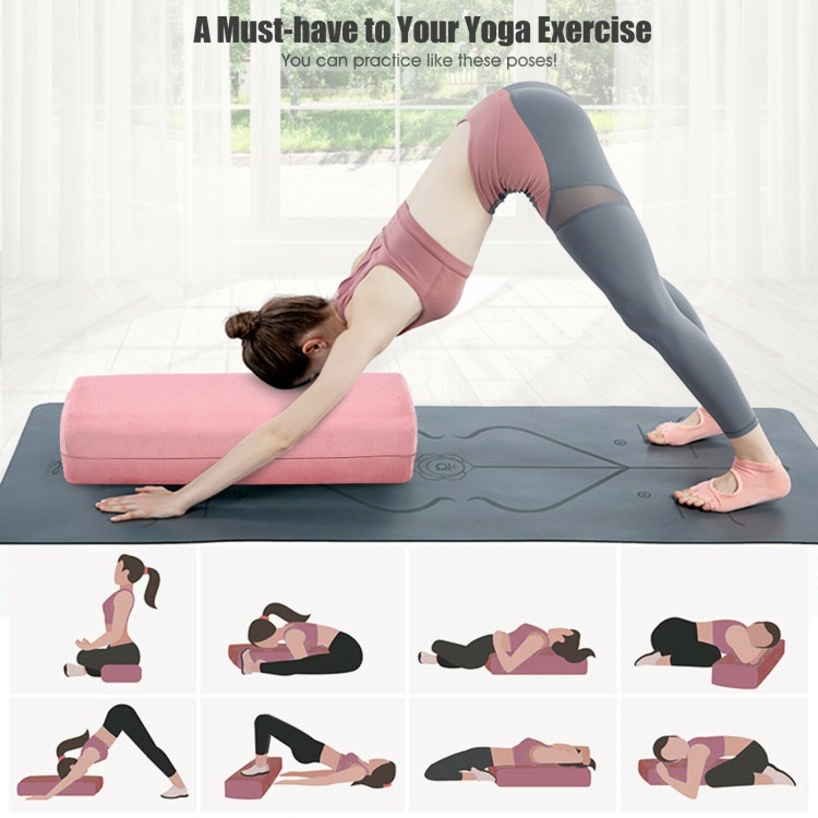Yoga Bolster Pillow With Washable Cover And Carry Bag