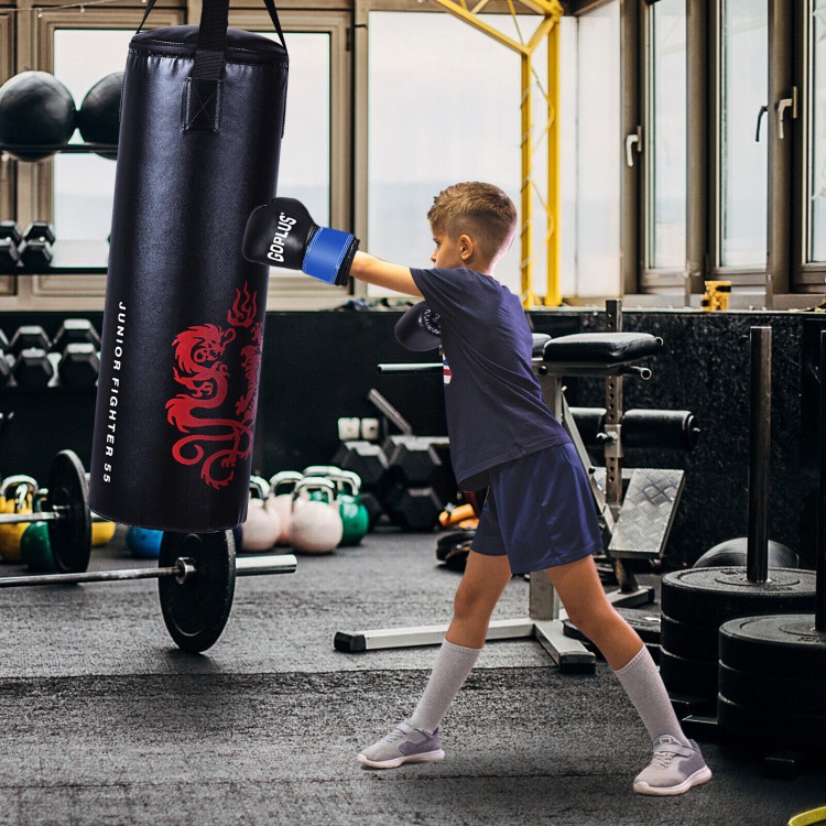 5 Pieces 40Lbs Filled Punching Boxing Set With Jump Rope And Gloves