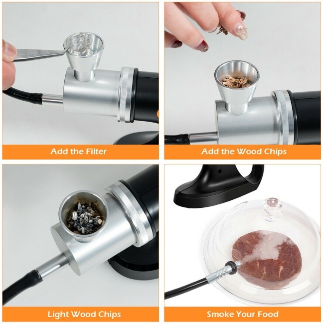Handheld Cold Smoking Infuser Vacuum Sealer With Usb Cable