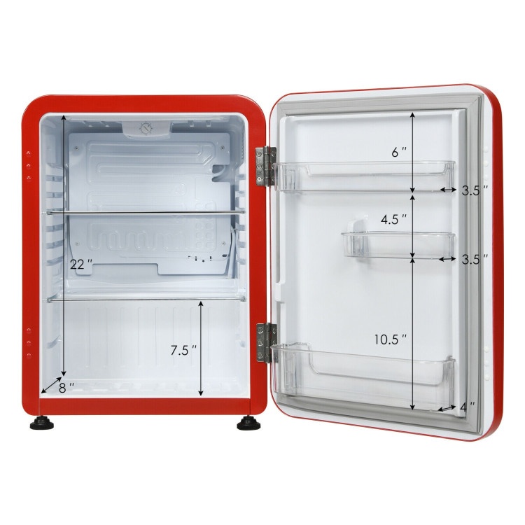 2.4 Cubic Feet Compact Refrigerator Auto Defrost Mini Fridge Reversible Door