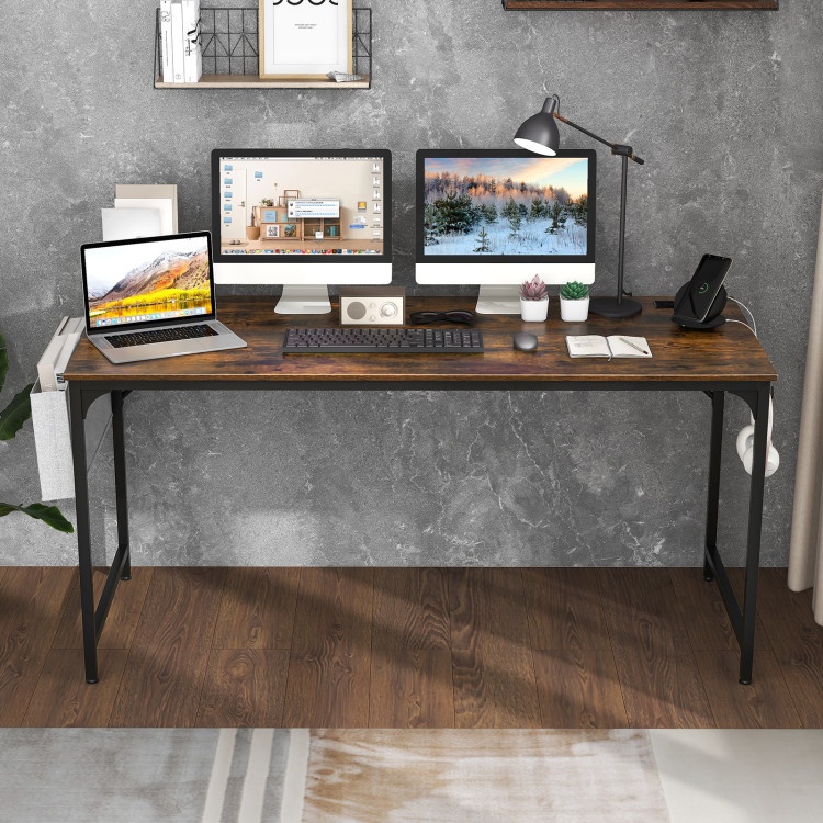 60 Inch Computer Desk With Charging Station