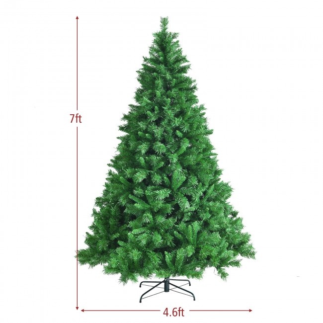 Pre-Lit Hinged Lifelike Lush Artificial Christmas Tree With Pvc Tips