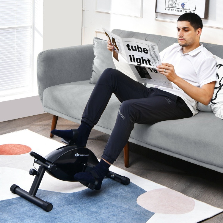 Portable Under Desk Bike Pedal Exerciser With Adjustable Magnetic Resistance