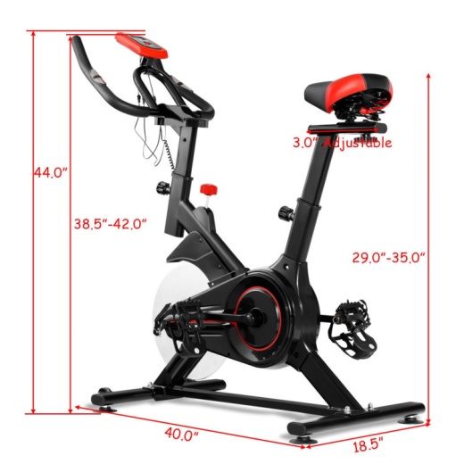 Indoor Exercise Bike Belt Driven Stationary Bike With Pulse Sensor & Phone Holder