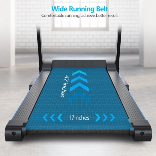 2.25 Hp Folding Electric Motorized Power Treadmill with Blue Backlit LCD Display