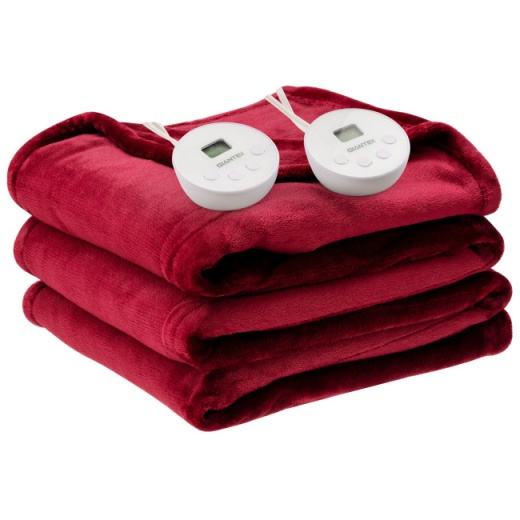 84 X 90 Inch Queen Size Electric Heated Dual Control Throw Blanket With Timer