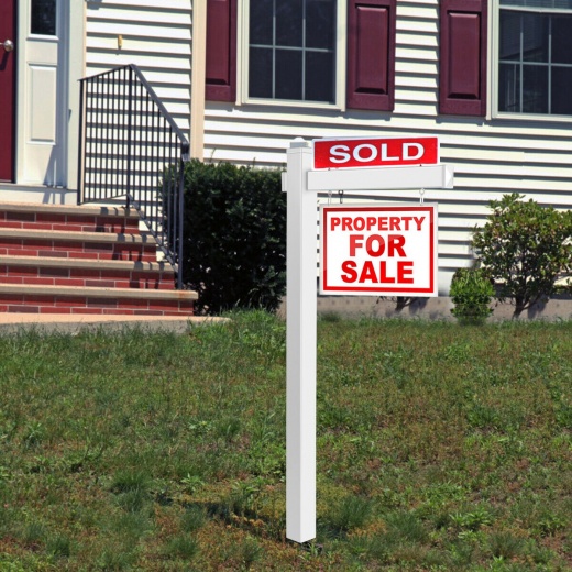 6' Vinyl UPVC Real Estate Sign Post for Realtors and Open House