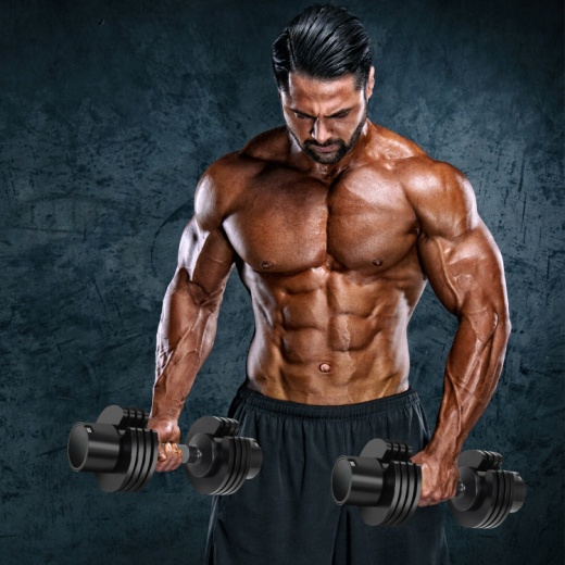 27.5 Lbs 5-In-1 Adjustable Dumbbell For Gym Home Office