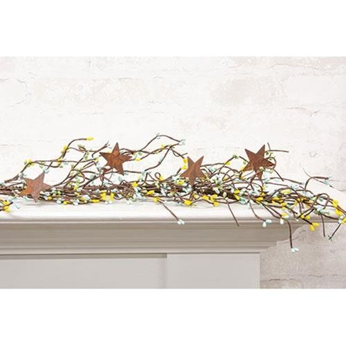 Pip Berry Garland With Stars, Spring Mix, 40"