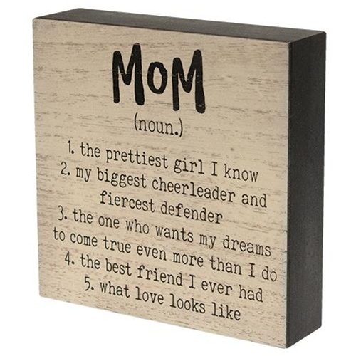 Mom Definition Box Sign