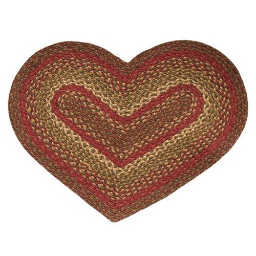 Cinnamon Braided Heart Rug