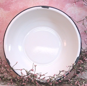 Enamelware Basin, 12" - Add Vintage Charm to Your Home Decor