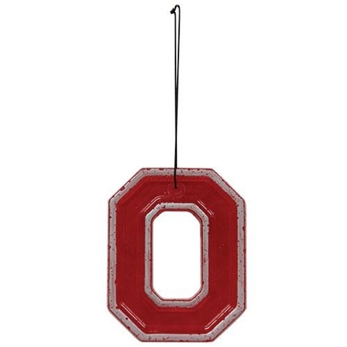 Ohio Block Letter 'O' Air Freshener, Cinnamon - Show Off Your Buckeye Pride!