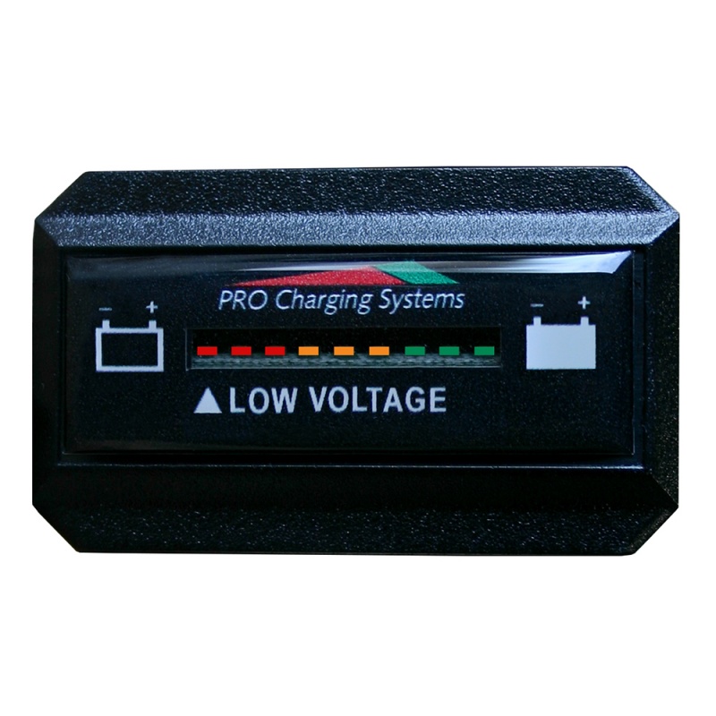 Dual Pro Battery Fuel Gauge - Deltaview® Link Compatible - Rectangle - 24V System (2-12V Battery, 4-6V Batteries)