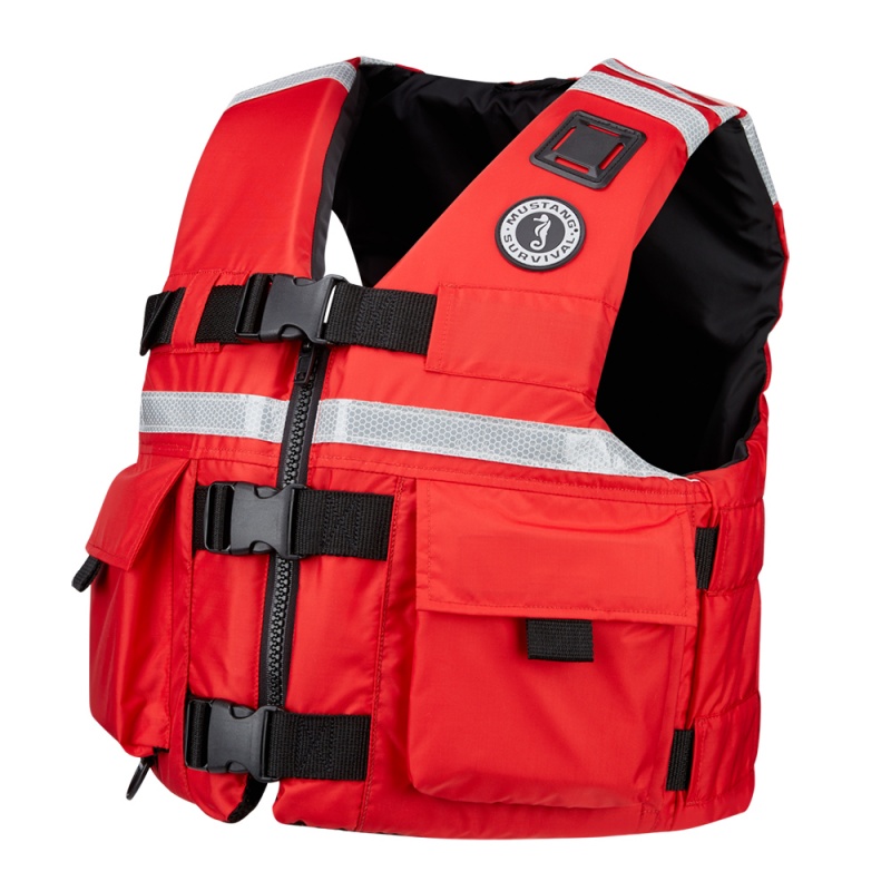 Mustang Sar Vest W/Solas Reflective Tape - Red - Xxxl