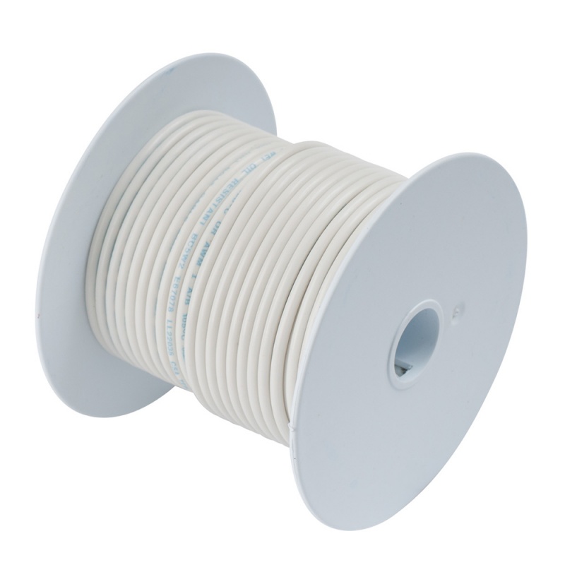Ancor White 8 Awg Tinned Copper Wire - 25'