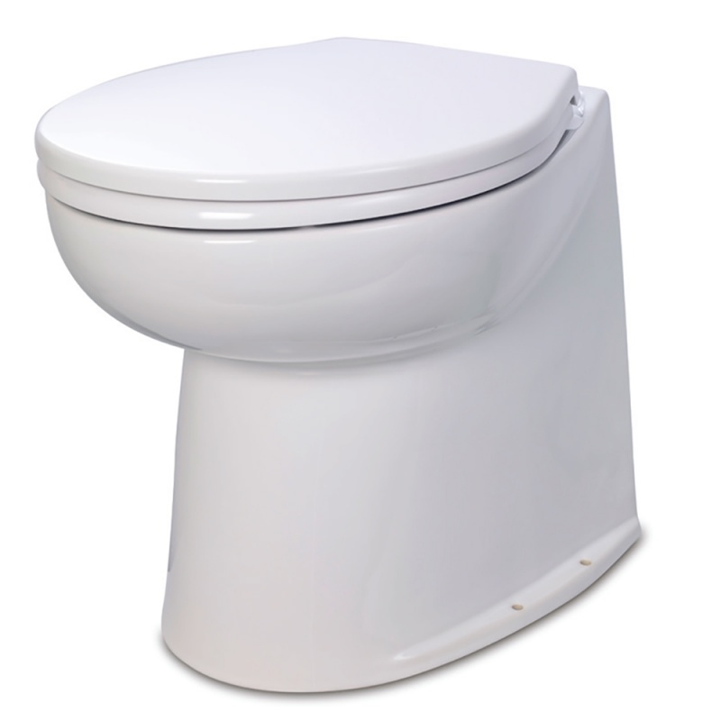 Jabsco Deluxe Flush 14" Straight Back 24V Electric Toilet W/Intake Pump