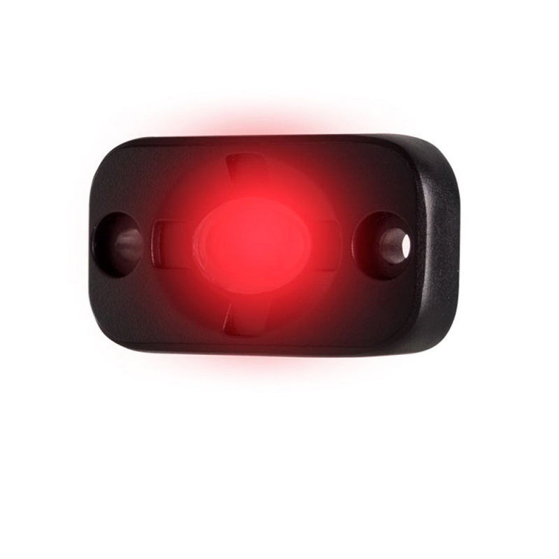 Heise Auxiliary Accent Lighting Pod - 1.5" X 3" - Black/Red