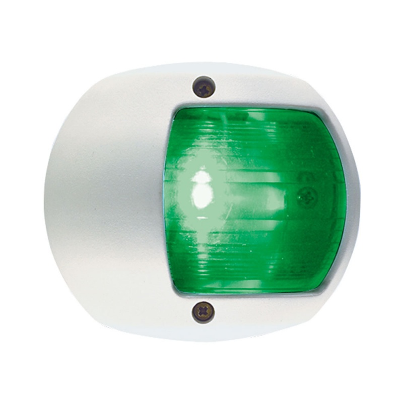Perko Led Side Light - Green - 12V - White Plastic Housing