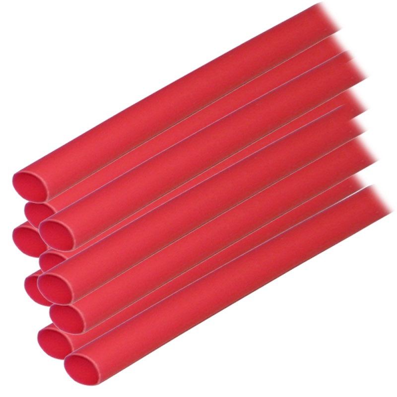 Ancor Adhesive Lined Heat Shrink Tubing (Alt) - 1/4" X 6" - 10-Pack - Red