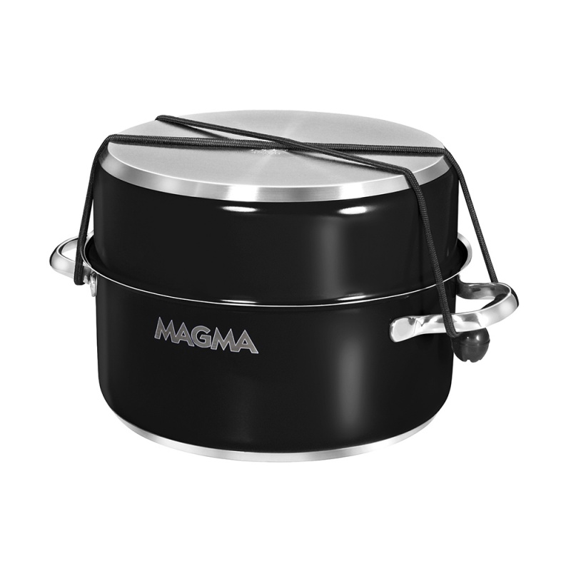 Magma Nestable 10 Piece Induction Non-Stick Enamel Finish Cookware Set - Jet Black