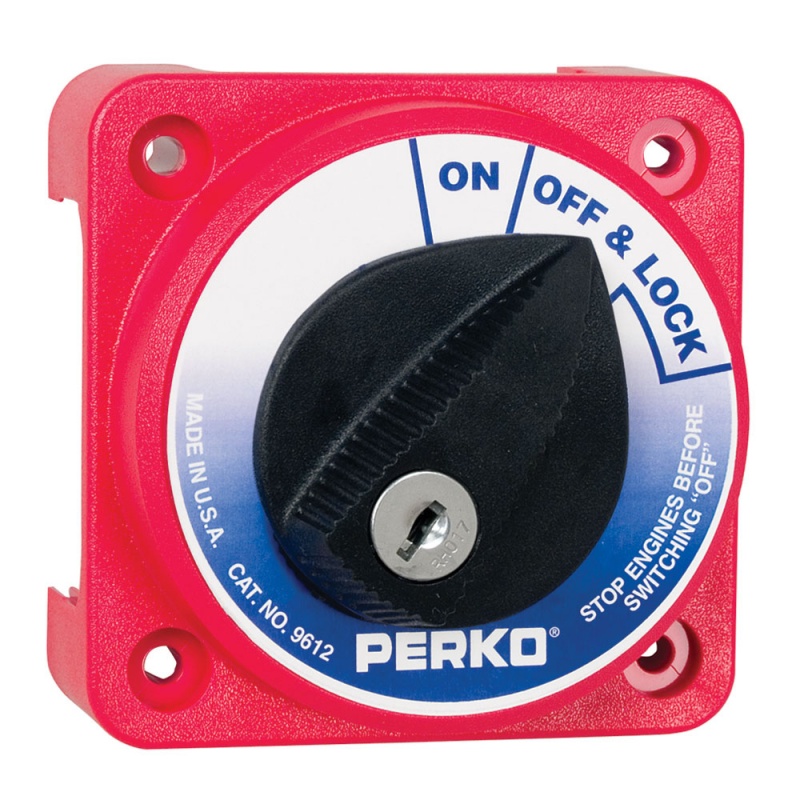 Perko 9612Dp Compact Medium Duty Main Battery Disconnect Switch W/Key Lock
